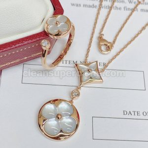 women's necklaces replica details and pricing white Louis Vuitton Jewelry