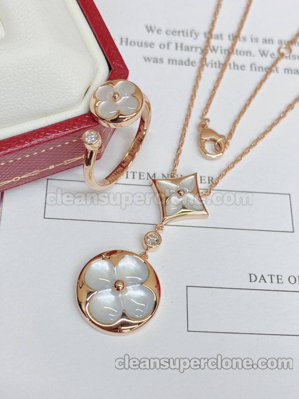 women's necklaces replica details and pricing white Louis Vuitton Jewelry