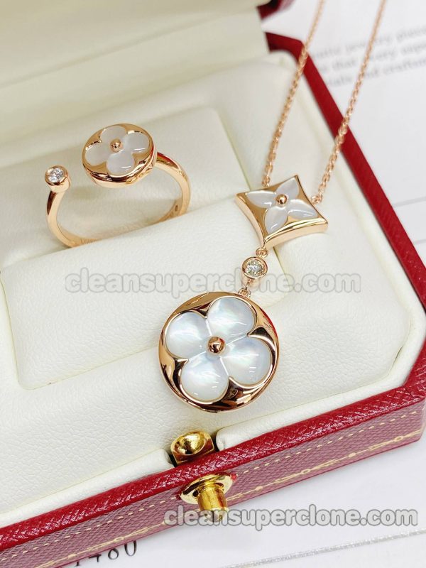 women's necklaces replica details and pricing white Louis Vuitton Jewelry 4