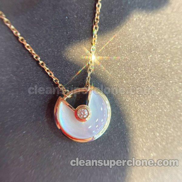 women's necklaces replica details and pricing White mother-of-pearl Cartier Jewelry 2