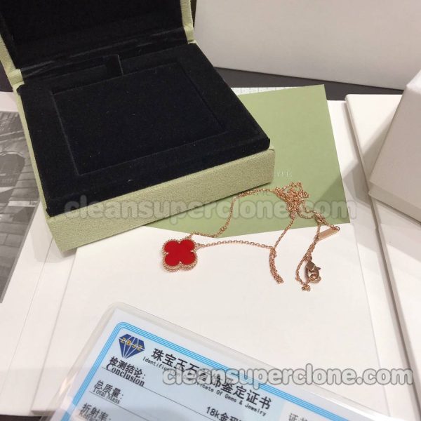 Jewelry 1:1 Copy description and price Van Cleef & Arpels red women's necklaces 3