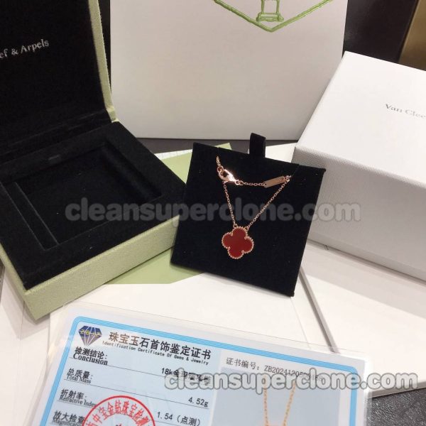 Jewelry 1:1 Copy description and price Van Cleef & Arpels red women's necklaces 4