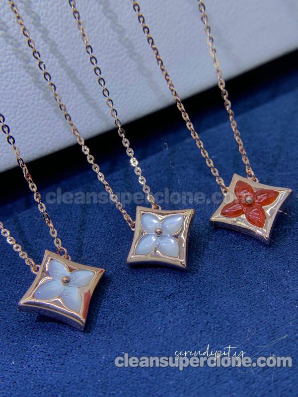 Jewelry 1:1 Copy description and price white and red Louis Vuitton women's necklaces 2