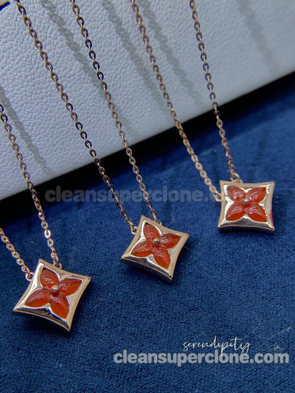 Jewelry 1:1 Copy description and price white and red Louis Vuitton women's necklaces 3