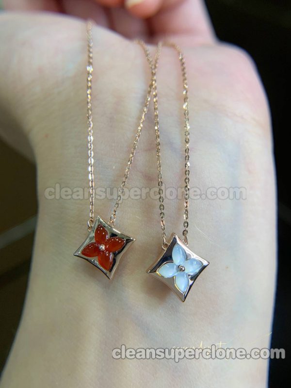 Jewelry 1:1 Copy description and price white and red Louis Vuitton women's necklaces 6