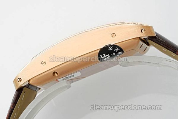 Tank replica watch details and pricing AF Factory Cartier WB704851 Dark brown strap mechanical men