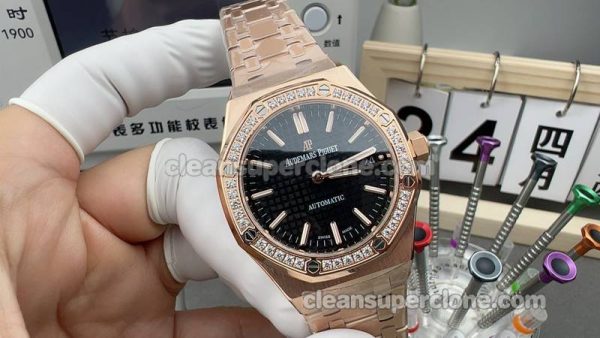 15451 1:1 Replica watch details and price B7 Factory Audemars Piguet Royal Oak black 37mm mechanical women
