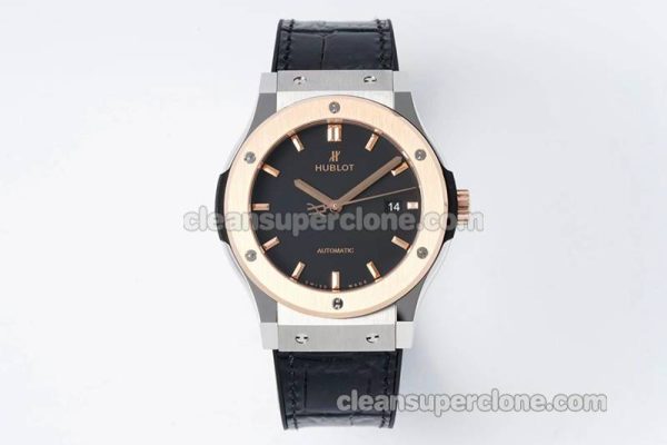 Classic Fusion replica watch details and pricing JJ Factory Hublot 542.NO black Leather strap mechanical men
