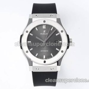 Classic Fusion replica watch details and pricing JJ Factory Hublot 542.NX Grey Rubber strap mechanical men