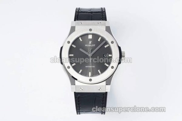 Classic Fusion replica watch details and pricing JJ Factory Hublot 542.NX Grey Leather strap mechanical men