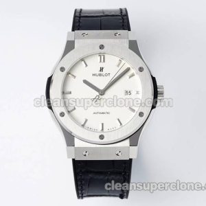 Classic Fusion replica watch details and pricing JJ Factory Hublot 542.NX white Leather strap mechanical men
