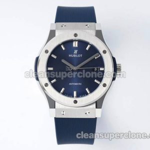 Classic Fusion replica watch details and pricing JJ Factory Hublot 542.NX blue Rubber strap mechanical men