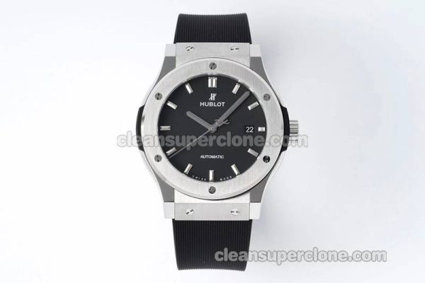 Classic Fusion replica watch details and pricing JJ Factory Hublot 542.NX black Rubber strap mechanical men
