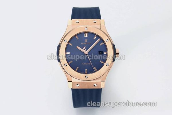 Classic Fusion replica watch details and pricing JJ Factory Hublot 542.OX blue Rubber strap mechanical men