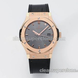Classic Fusion replica watch details and pricing JJ Factory Hublot 542.OX Grey Leather strap mechanical men