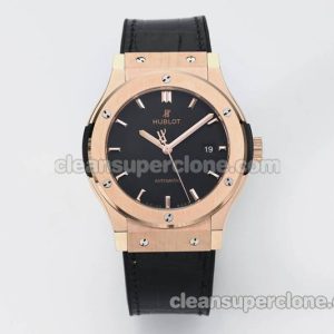 Classic Fusion replica watch details and pricing JJ Factory Hublot 542.OX black Leather strap mechanical men