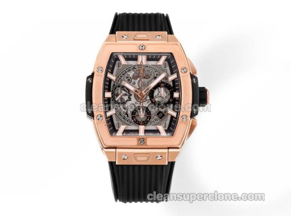 Big Bang replica watch details and pricing Hublot 642.OM Rose gold case black strap mechanical men