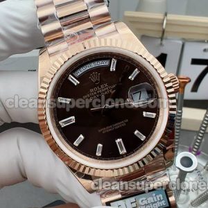 Rolex Super Clone Watch pictures and prices QF Factory Day-date 228235 brown 40mm mechanical men