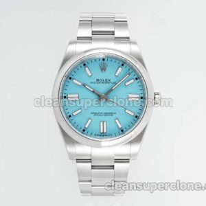 Rolex Super Clone Watch pictures and prices EWE Factory Oyster Perpetual 124300 Turquoise blue 41mm mechanical men