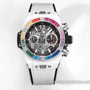 Big Bang replica watch details and pricing Hublot 411.JX Colored diamond ceramics mechanical men