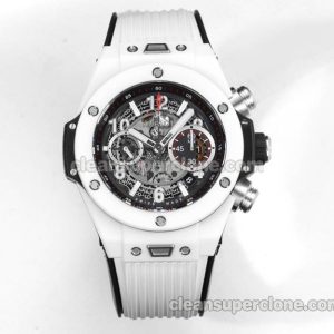 Big Bang replica watch details and pricing Hublot 411.HX white ceramics white rubber mechanical men