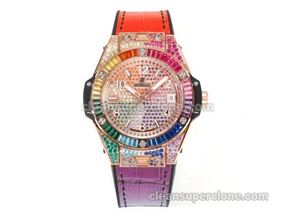 Big Bang replica watch details and pricing MS Factory Hublot 465.OX Colored diamond mechanical men