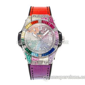 Big Bang replica watch details and pricing MS Factory Hublot 465.SX Colored diamond mechanical men