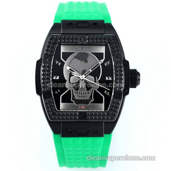 Big Bang replica watch details and pricing TW Factory Hublot 646.CI Skull Green rubber mechanical men