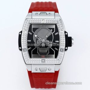 Big Bang replica watch details and pricing TW Factory Hublot 646.CI Skull red rubber mechanical men