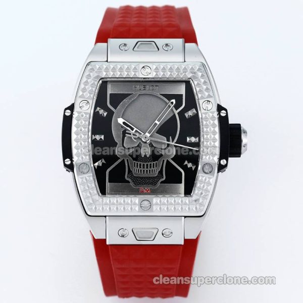 Big Bang replica watch details and pricing TW Factory Hublot 646.CI Skull red rubber mechanical men
