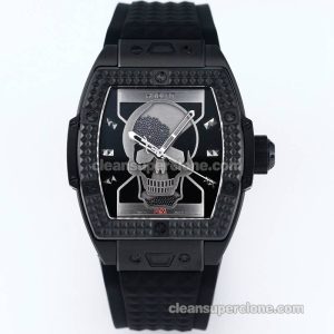 Big Bang replica watch details and pricing TW Factory Hublot 646.CI Skull black rubber mechanical men