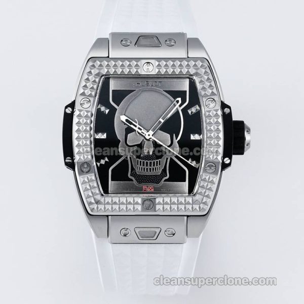 Big Bang replica watch details and pricing TW Factory Hublot 646.CI Skull white rubber mechanical men