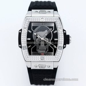 Big Bang replica watch details and pricing TW Factory Hublot 646.CI Skull black rubber mechanical men