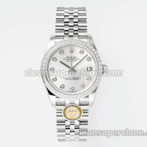 Rolex Super Clone watch picture and price ARF Lady-Datejust 278384 sliver Diamond bezel 31mm mechanical women