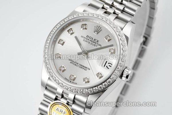 Rolex Super Clone watch picture and price ARF Lady-Datejust 278384 sliver Diamond bezel 31mm mechanical women