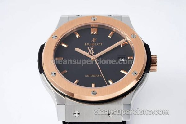 Classic Fusion replica watch details and pricing JJ Factory Hublot 542.NO black Leather strap mechanical men