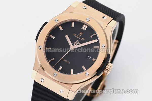 Classic Fusion replica watch details and pricing JJ Factory Hublot 542.OX black Rubber strap mechanical men