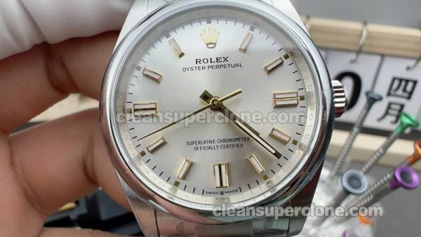 Oyster Perpetual replica watch details and pricing Clean Factory Rolex 126000 sliver 36mm mechanical men