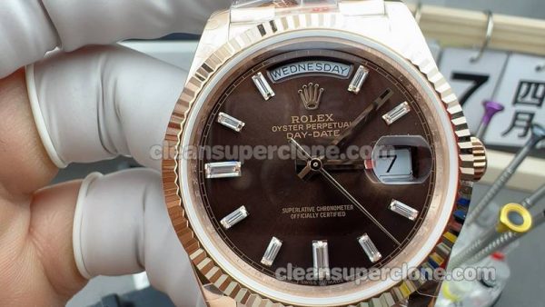 Rolex Super Clone Watch pictures and prices QF Factory Day-date 228235 brown 40mm mechanical men