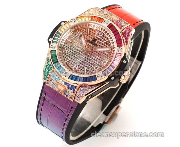 Big Bang replica watch details and pricing MS Factory Hublot 465.OX Colored diamond mechanical men