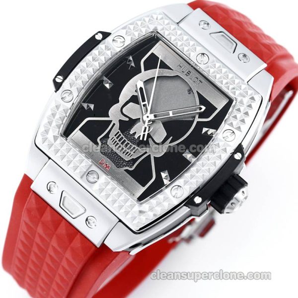 Big Bang replica watch details and pricing TW Factory Hublot 646.CI Skull red rubber mechanical men