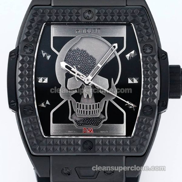 Big Bang replica watch details and pricing TW Factory Hublot 646.CI Skull black rubber mechanical men