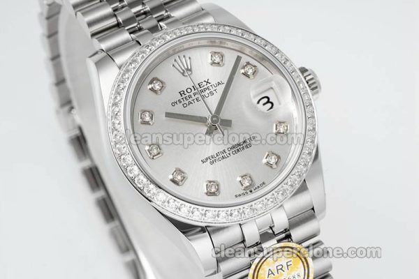 Rolex Super Clone watch picture and price ARF Lady-Datejust 278384 sliver Diamond bezel 31mm mechanical women
