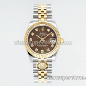 Rolex Super Clone watch picture and price ARF Lady-Datejust 278273 brown 31mm intermetallic mechanical women