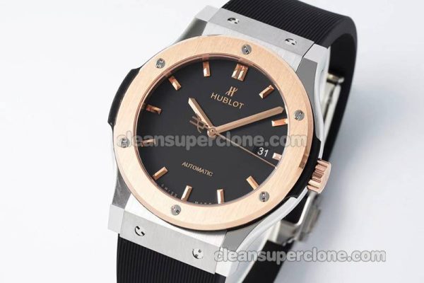Classic Fusion replica watch details and pricing JJ Factory Hublot 542.NO black Rubber strap mechanical men
