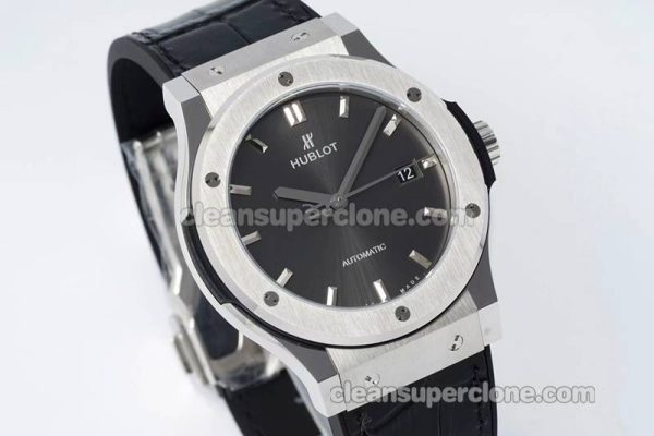 Classic Fusion replica watch details and pricing JJ Factory Hublot 542.NX Grey Leather strap mechanical men