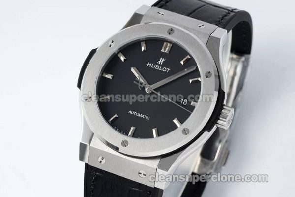 Classic Fusion replica watch details and pricing JJ Factory Hublot 542.NX black Leather strap mechanical men