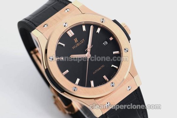 Classic Fusion replica watch details and pricing JJ Factory Hublot 542.OX black Leather strap mechanical men