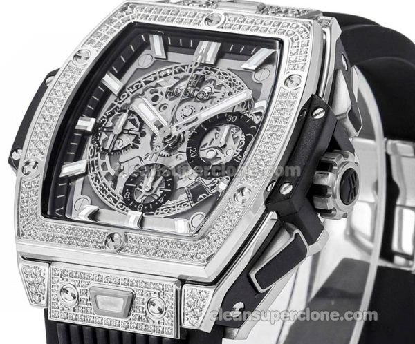 Big Bang replica watch details and pricing Hublot 642.NX Diamond case mechanical men
