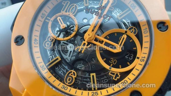 Big Bang replica watch details and pricing BBF Factory Hublot 441.CU orange mechanical men